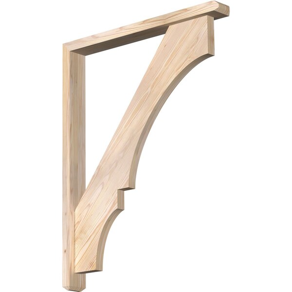 Ekena Millwork Balboa Craftsman Smooth Bracket w/ Offset Brace, Douglas Fir, 3 1/2"W x 30"D x 38"H BKT0402X30X38BOA04SDF - main